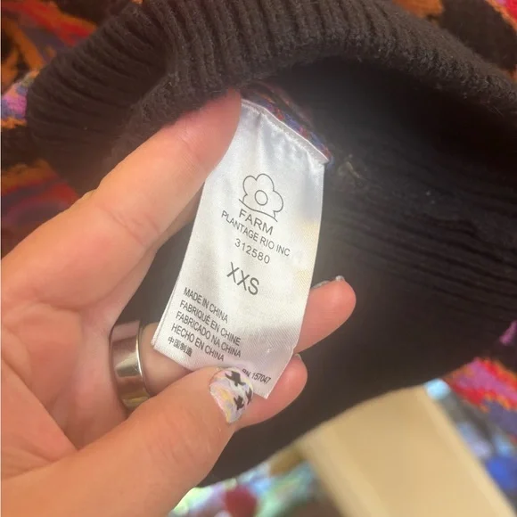 Farm Rio Sweater with Beads Women's Size XXS - Picture 5 of 6